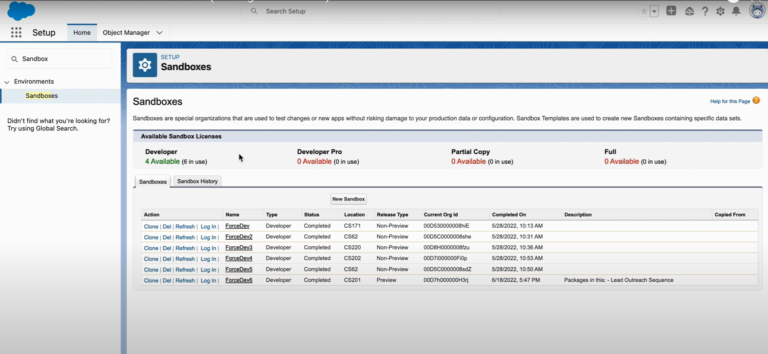 Salesforce Sandbox