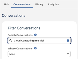 Search and filter key points from conversation
