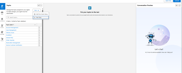 Topic Details Selection