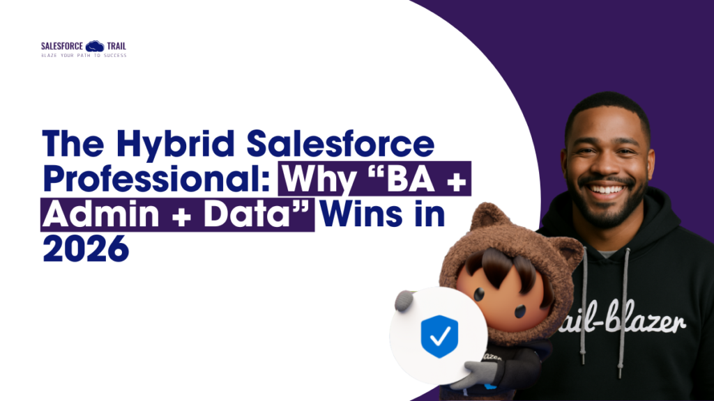 The Hybrid Salesforce Professional: Why “BA + Admin + Data” Wins in 2026 The Hybrid Salesforce Professional: Why “BA + Admin + Data” Wins in 2026