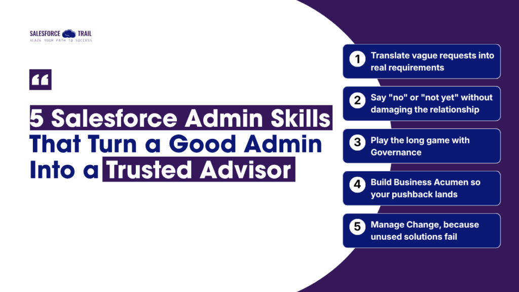 5 Salesforce Admin Skills That Turn Admin into Advisor