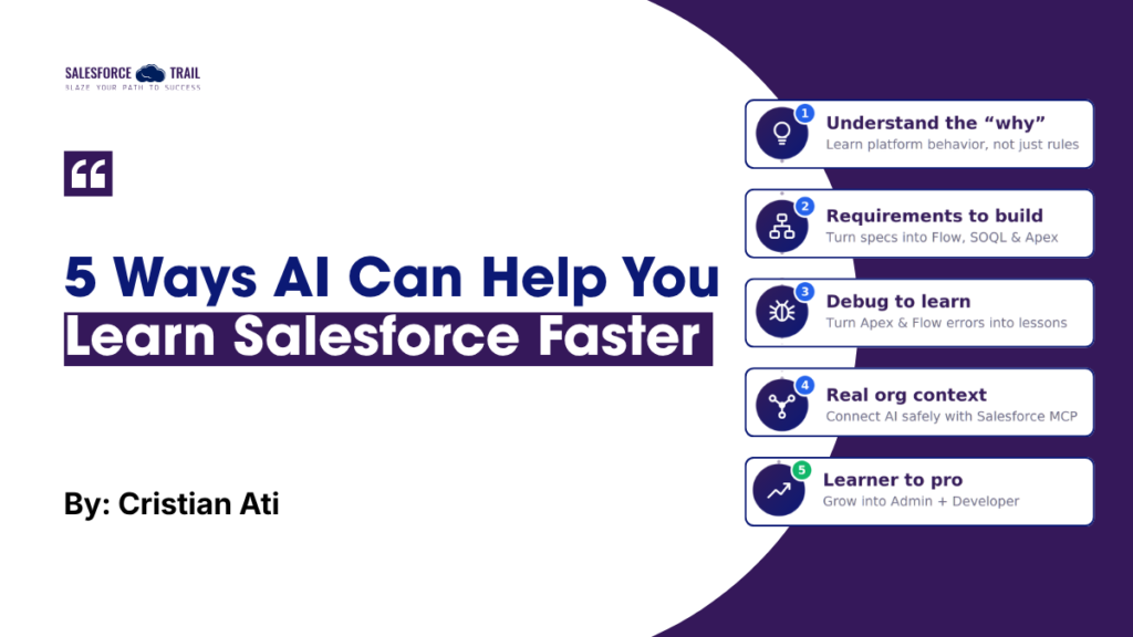 5 Ways AI Can Help You Learn Salesforce Faster 5 Ways AI Can Help You Learn Salesforce Faster