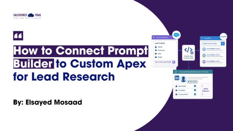 How to Connect Prompt Builder to Custom Apex for Lead Research